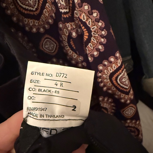 Alfred Sung Black Satin Dress size 4 - Picture 8 of 8